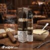 Authentic VGOD Cubano Salt Nicotine bottle and packaging next to a Cuban cigar and vanilla cream