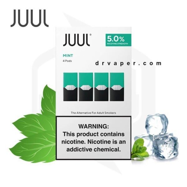 how to buy mint juul pods Juul Mint Pods 5% 50mg Nicotine 200 Puffs (4 Pcs) in UAE main image 1