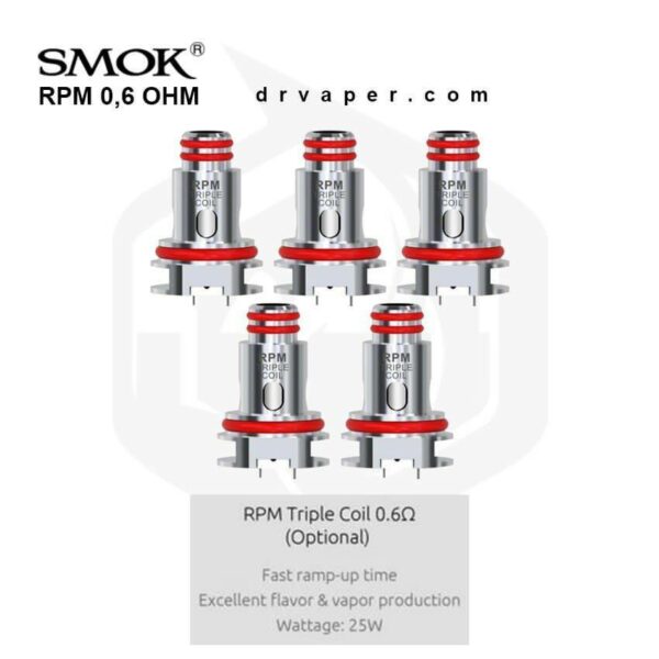 SMOK - 0.6 ohm RPM Triple Coils سموك - ار بي ام ٠.٦ اوم كويلات
