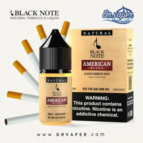 بلاك نوت امريكان سولت نيكوتين 30 مل | Black note American Salt Nicotine 30ml بلاك نوت امريكان سولت نيكوتين 30 مل | Black note American Salt Nicotine 30ml