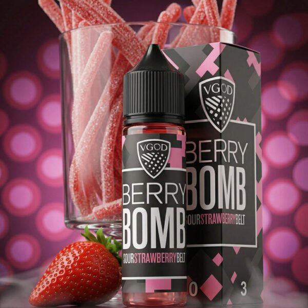 Authentic VGOD Berry Bomb 60ml flavor with strawberry candy