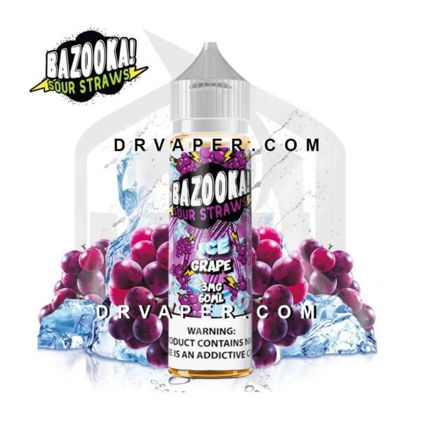 ICE GRAPE Bazooka Sour Straws 60ml