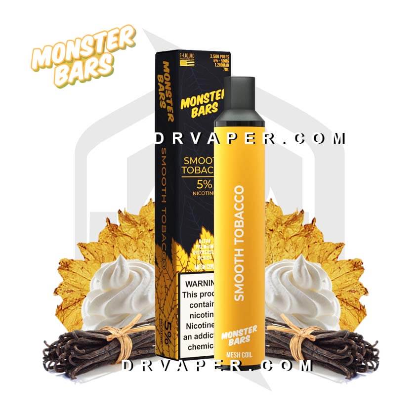monester bars smooth tobacco 2500puffs 2