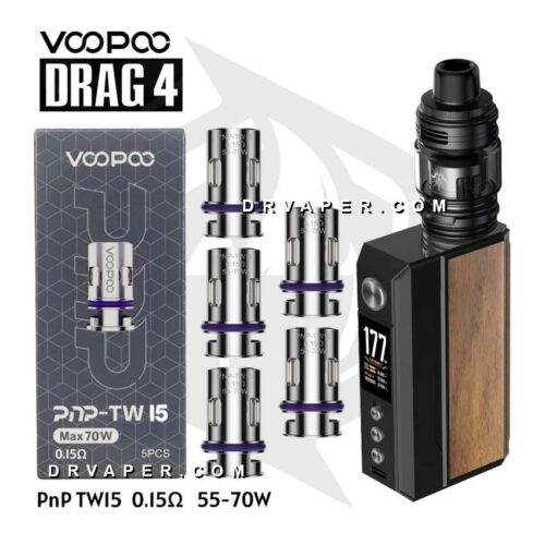 VOOPOO DRAG 4 KIT BLACK WALNUT