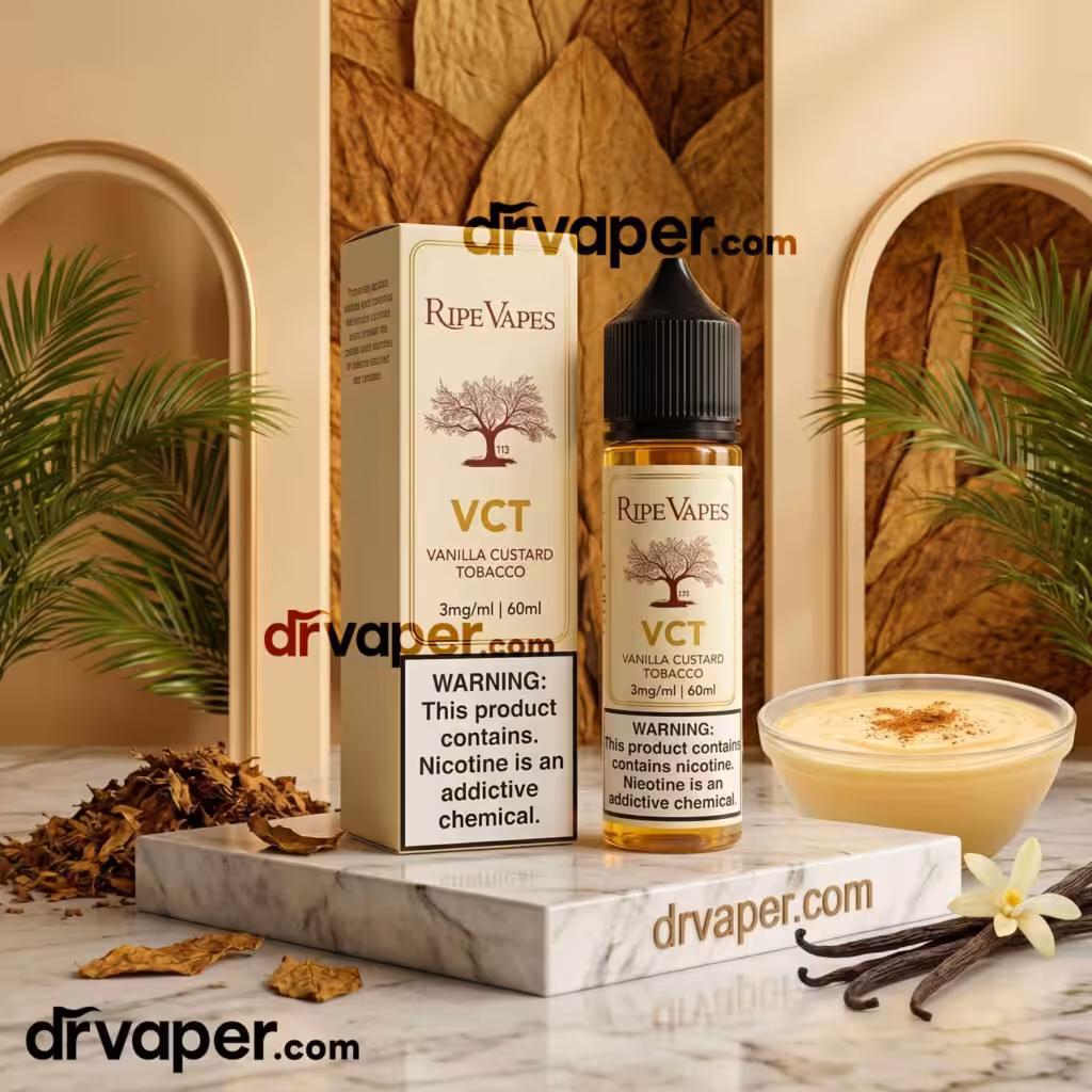 نكهة VCT 60 مل الأصلية توباكو فانيلا كاسترد 3 ملجم من دكتور فيب