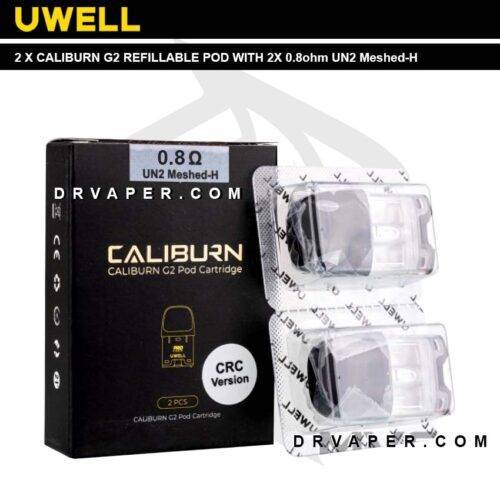UWELL CALIBURN G2 REPLACEMENT PODS WITH COILS 0.8ohm UN2 Meshed-H