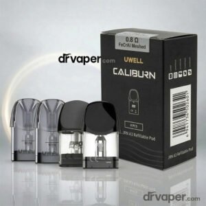 uwell-caliburn-a3-and-a3s-pods-dr-vape-ksa Uwell Caliburn A3 replacement pods 2ml capacity 0.8 ohm resistance