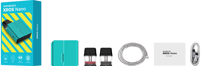 Vaporesso XROS Nano 16W Pod System Box Contents