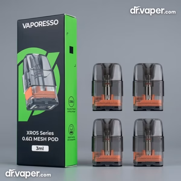 Vaporesso XROS 3ml pods 0.6 ohm with retail box, pack of 4