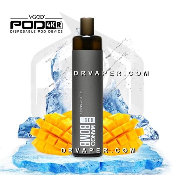 VGOD ICED MANGO BOMB 4K 4000 PUFFS vgod 4k iced mango bomb 4000 puff