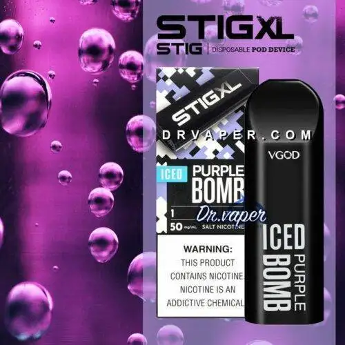 سحبه ستيج الجديد عنب بارد اكس ال 700 سحبه stig xl iced purple bomb