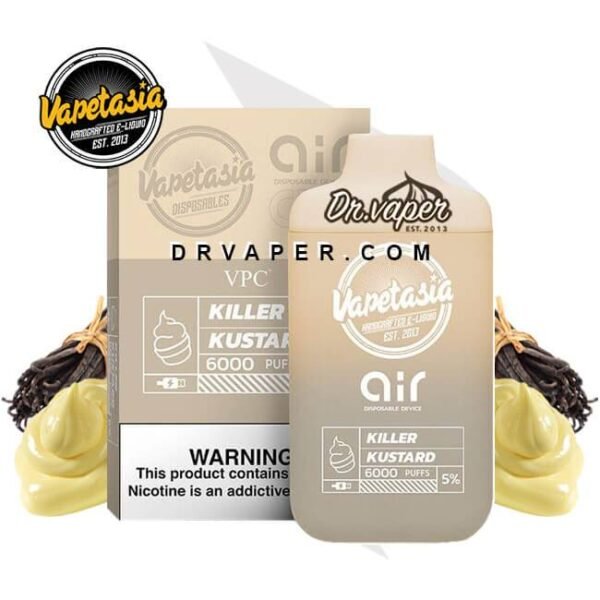 فيبتازيا كيلر كاسترد اكس اير 6000 سحبه 5% vapetasia killer kustard 6000 puff