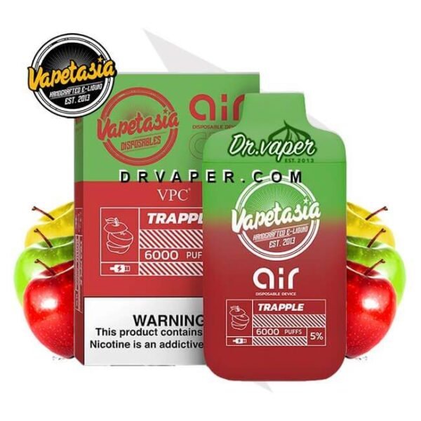 VAPETASIA X AIR TRAPPLE 6000 PUFFS 5% VAPETASIA X AIR TRAPPLE 6000 PUFFS 5%