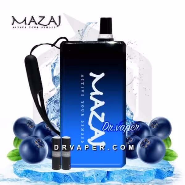 مزاج فيب توت ايس 6500 سحبه mazaj blue berry ice