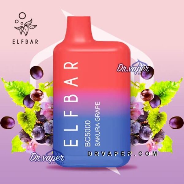 سحبة الف بار 5000 موش عنب | Elf bar Grape 5000puffs BC5000