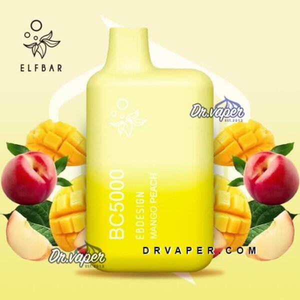 سحبة الف بار 5000 موش مانجو خوخ | Elf bar Mango Peach 5000puffs BC5000