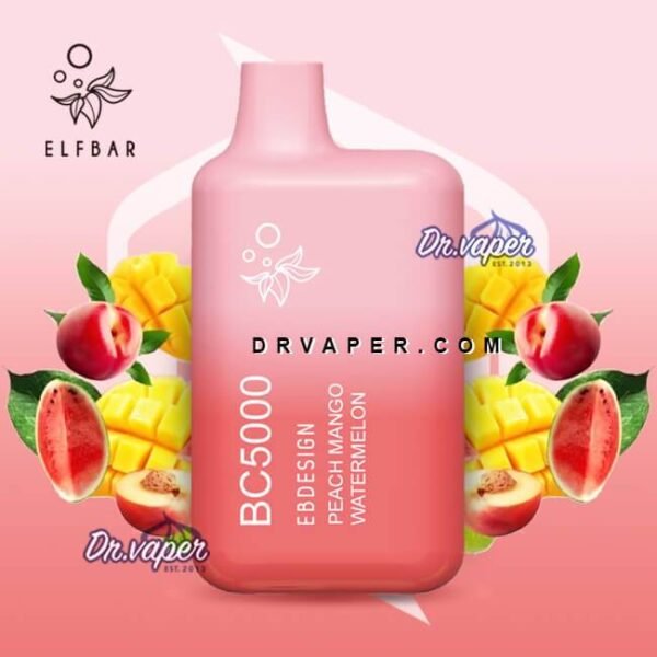 سحبة الف بار 5000 موش مانجو بطيخ | Elf bar Mango Watermelon 5000puffs BC5000