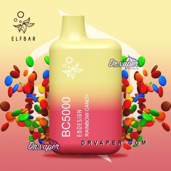 سحبة الف بار 5000 موش كاندي ملون | Elf bar Rainbow Candy 5000puffs BC5000