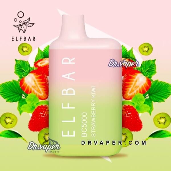 سحبة الف بار 5000 موش فراوله كيوي | Elf bar Strawberry kiwi 5000puffs BC5000