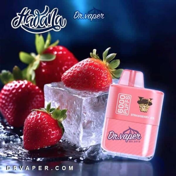 سحبه هوانا فراوله ايس 6000 موش ايسكو بار hawana strawberry ice 6000puffs