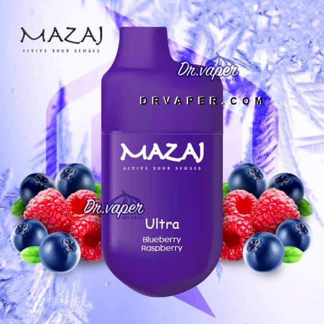 مزاج توت مشكل 7000 موش الترا سحبة الكترونية mazaj blueberry raspberry ultra 7000puffs