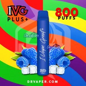 سحبة اي في جي بار بلس 800 موش توت ازرق ايس | IVG BAR PLUS Blue Raspberry ice 800 puffs