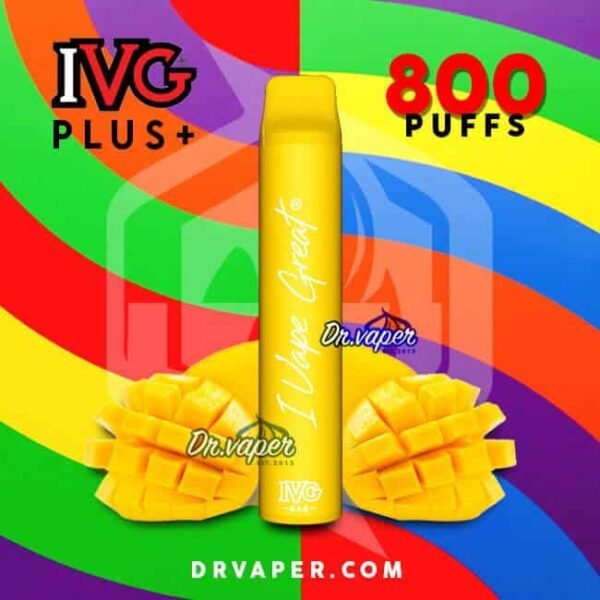 سحبة اي في جي بار بلس 800 موش مانجو | IVG BAR PLUS Exotic mango 800 puffs