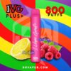 سحبة اي في جي بار بلس 800 موش توت احمر ليمون | IVG BAR PLUS raspberry lemonade 800 puffs