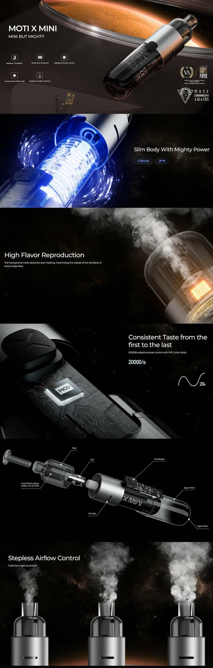 جهاز موتي اكس ميني بود Moti X Mini Pod 29w