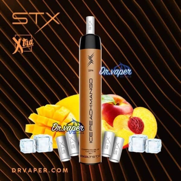 سحبة ستكس 3500 موش 4 فلاتر خوخ مانجو ايس | STX 3500 Puffs ice Peach Mango