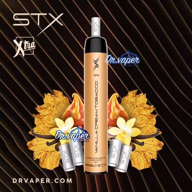 سحبة ستكس 3500 موش 4 فلاتر فانيلا كراميل توباكو | STX 3500 Puffs Vanilla Caramel Tobacco