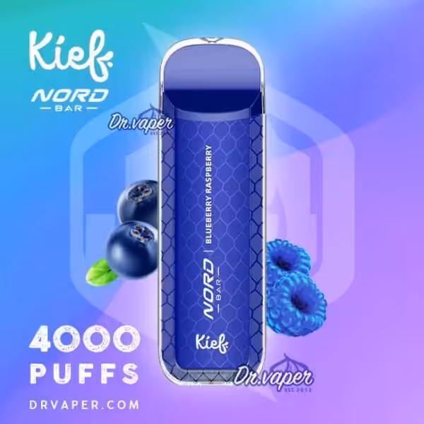 سحبة كيف نورد بار 4000 موش توت ازرق توت احمر Kief Nord Blueberry Raspberry