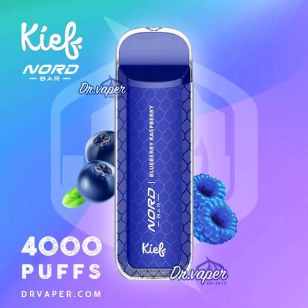 سحبة كيف نورد بار 4000 موش توت ازرق توت احمر Kief Nord Blueberry Raspberry