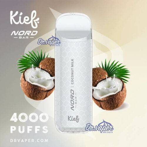 سحبة كيف نورد بار 4000 موش حليب جوز الهند Kief Nord Bar Coconut Milk
