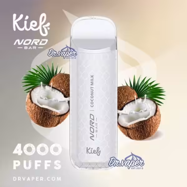 سحبة كيف نورد بار 4000 موش حليب جوز الهند Kief Nord Bar Coconut Milk