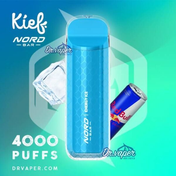 سحبة كيف نورد بار 4000 موش مشروب الطاقه ايس Kief Nord Bar Energy Ice