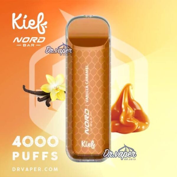 سحبة كيف نورد بار 4000 موش فانيلا كراميل Kief Nord Bar Vanilla Caramel