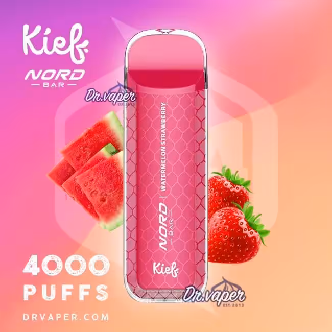 سحبة كيف نورد بار 4000 موش بطيخ فراوله Kief Nord Bar Watermelon Strawberry