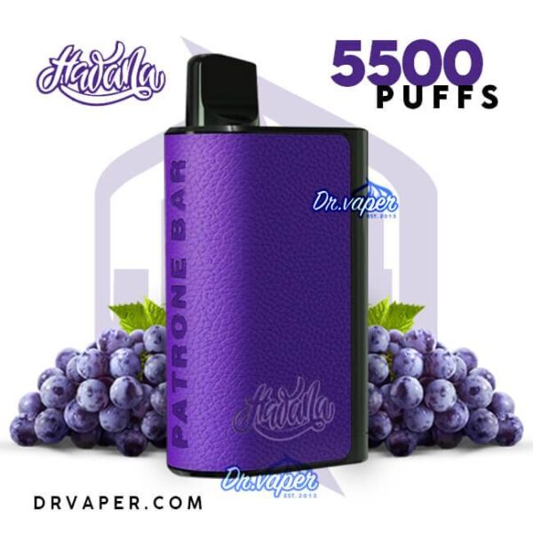 سحبة هوانا باترون بار 5500 موش عنب | Hawana Patrone Bar grape سحبة هوانا باترون بار 5500 موش عنب | Hawana Patrone Bar grape