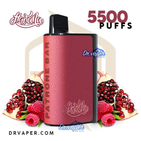 سحبة هوانا باترون بار 5500 موش رمان توت | Hawana Patrone Bar pomegranate raspberry سحبة هوانا باترون بار 5500 موش رمان توت | Hawana Patrone Bar pomegranate raspberry