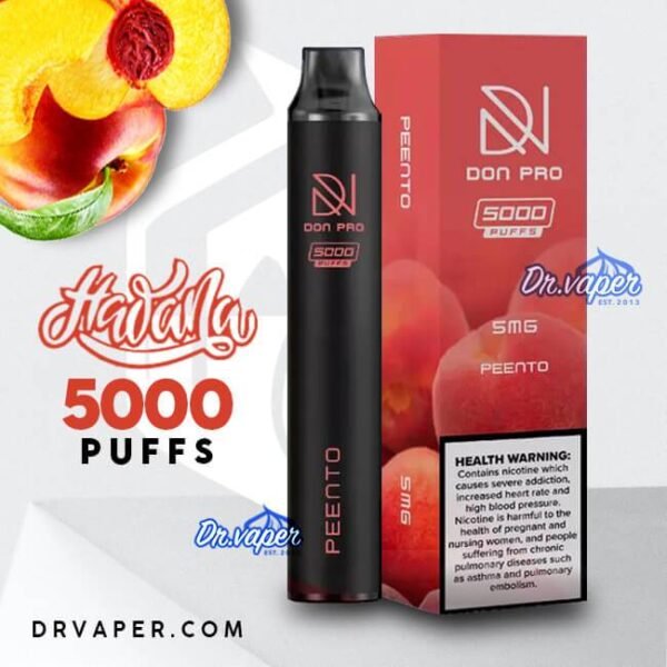 سحبه هوانا 5000 موش دون برو خوخ | hawana don pro 5000 puffs peento peach
