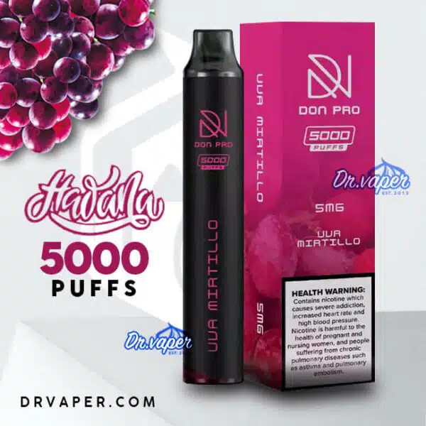 سحبه هوانا 5000 موش دون برو عنب | hawana don pro 5000 puffs uua mirtillo grape