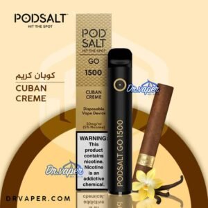 Podsalt Go 1500 Cuban Creme flavor - Disposable Vape 50mg