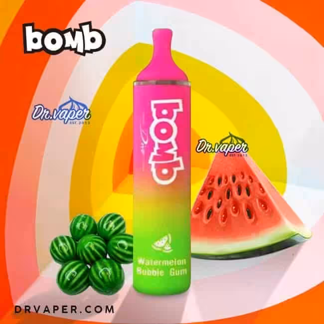 سحبه بومب 4000 شفطة حلاوه بطيخ | bomb 4000puffs watermelon bubble gum
