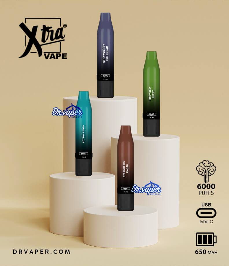 xtra disposable 6000 puffs slider سحبه اكسترا 6000 موش