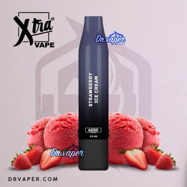 سحبه اكسترا 6000 موش ايس كريم فراولة Xtra 6000puffs strawberry ice cream سحبه اكسترا 6000 موش ايس كريم فراولة Xtra 6000puffs strawberry ice cream
