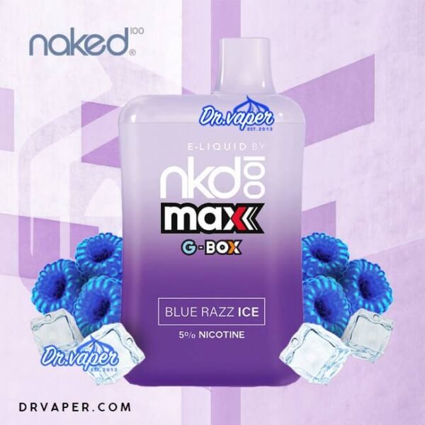 سحبة نيكد جي بوكس 5500 موش توت ازرق ايس | GBOX X NAKED 100 5500 Blue Razz Ice