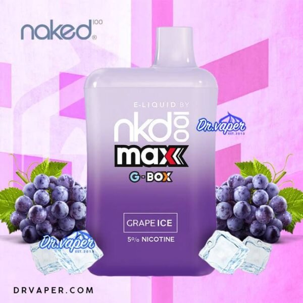 سحبة نيكد جي بوكس 5500 موش عنب ايس | GBOX X NAKED 100 5500 DISPOSABLE grape ice