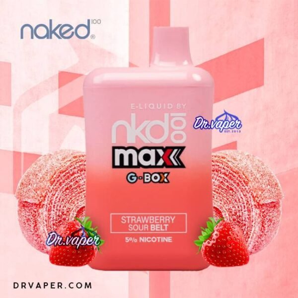 سحبة نيكد جي بوكس 5500 موش فراولة حامضه GBOX X NAKED 100 5500 DISPOSABLE strawberry sour belt