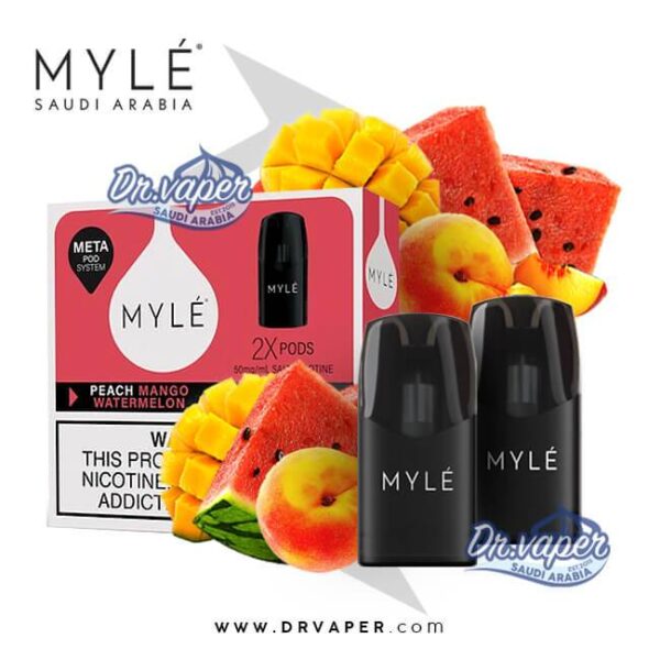 بود مايلي 5 ميتا خوخ مانجو بطيخ | MYLE Peach Mango Watermelon META DEVICE V5 بود مايلي 5 ميتا خوخ مانجو بطيخ | MYLE Peach Mango Watermelon META DEVICE V5
